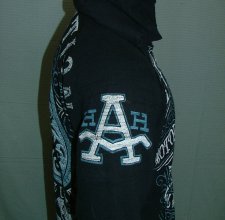 , HOODIE - AFFLICTION: DEATH SPADE Reversible.