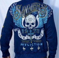 , HOODIE - AFFLICTION: SIN CITY SINNERS Reversible.